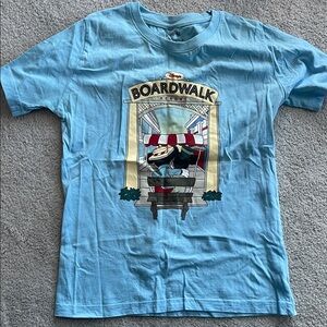 Disney Light Blue Boardwalk Resort Graphic Tee